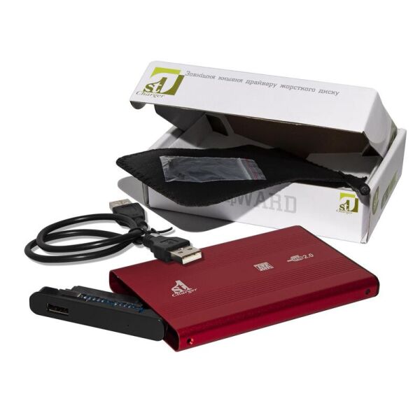 

Внешний карман 1StCharger SATA HDD/SSD 2.5", USB 2.0, Red (HDE1STU2520BR)