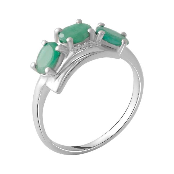 

Серебряное кольцо GS с натуральным изумрудом 1.15ct (2051510) 17.5 размер