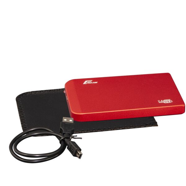 

Внешний карман Frime SATA HDD/SSD 2.5", USB 2.0, Metal, Red (FHE23.25U20)