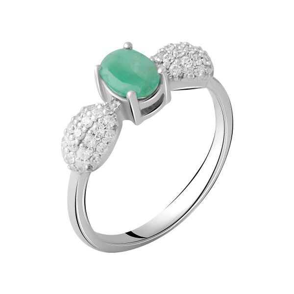 

Серебряное кольцо GS с натуральным изумрудом 1.315ct (2058335) 17.5 размер