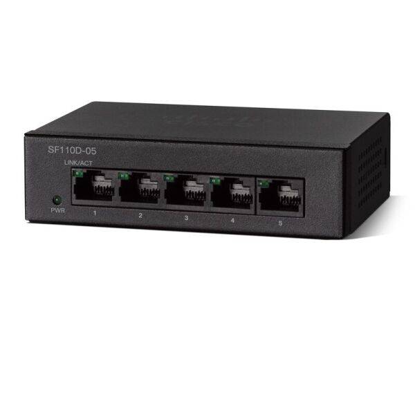 

Коммутатор Cisco SB SF110D-05 5-Port 10/100 Desktop Switch (SF110D-05-EU)`