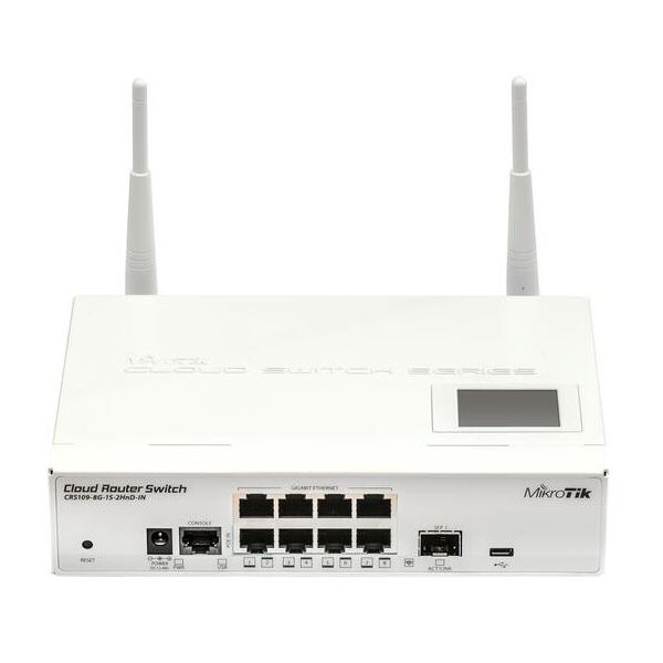 

Коммутатор MikroTik CRS109-8G-1S-2HnD-IN (8x1Gb, 1x1Gb SFP, WiFi, L3)