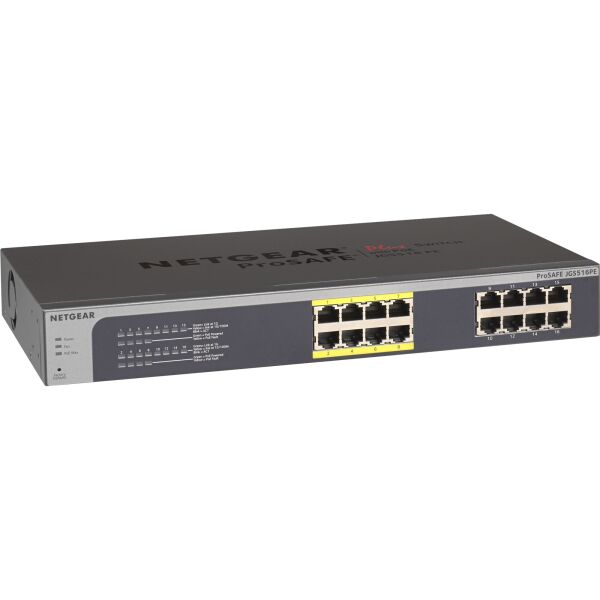 

Коммутатор Netgear JGS516PE-100EUS 16xGE, PoE 85Вт, Smart