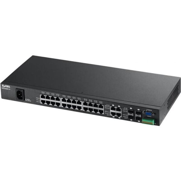 

Коммутатор Zyxel MES3500-24S (MES3500-24S-EU01V1F) (24хFE, 4xGE/SFP, 8K MAC-адресов, L2)