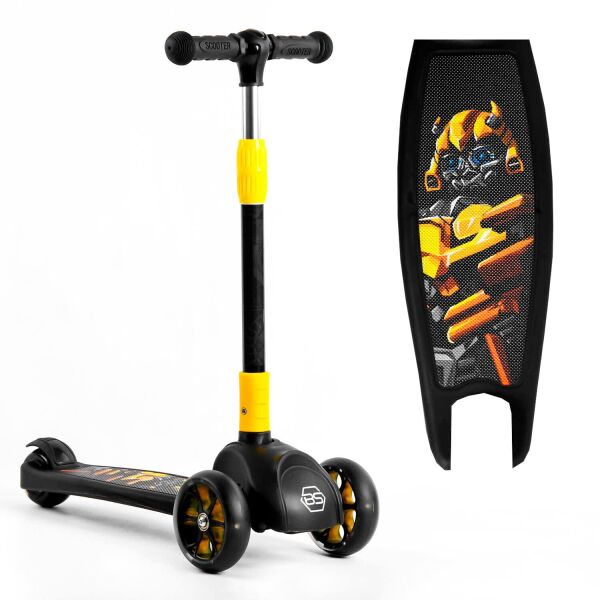 

Детский Трехколесный Самокат Со Светящимися Колесами Best Scooter (Принт На Деке Робот Оса)