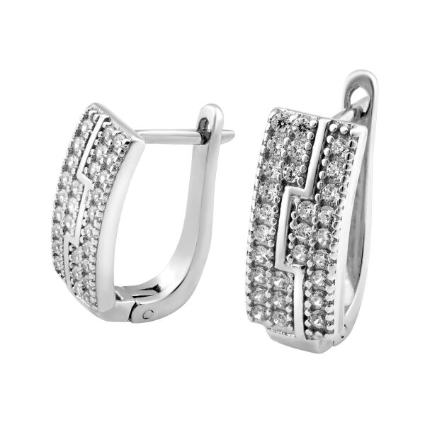 

Серебряные серьги с мелкими камнями