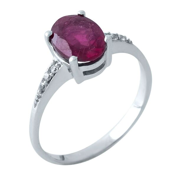 

Серебряное кольцо GS с натуральным рубином 2.288ct (0503158) 17.5 размер