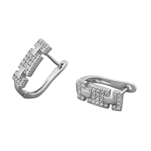 

Серебряные серьги с мелкими камнями