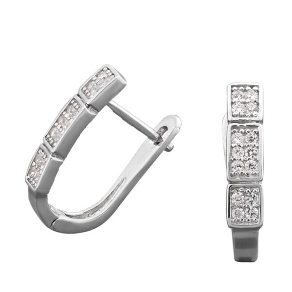 

Серебряные серьги с мелкими камнями