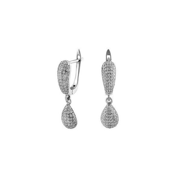 

Серебряные серьги с мелкими камнями