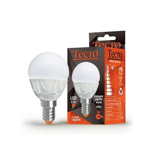 

Лампа LED Tecro PRO-G45-5W-4K-E14 5W 4000K E14