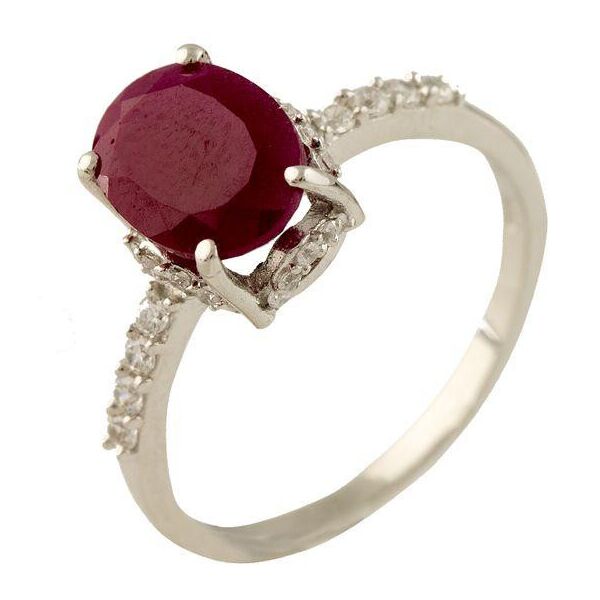 

Серебряное кольцо GS с натуральным рубином 2.848ct (1231333) 18 размер 2.25, 17.5