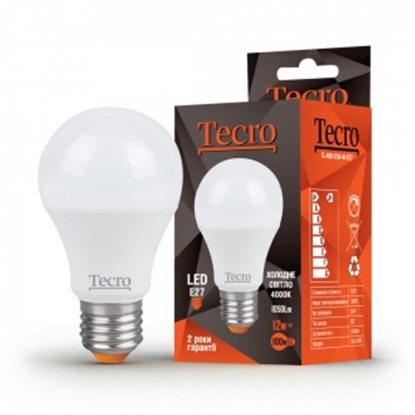 

Лампа LED Tecro TL-A60-12W-4K-E27 12W 4000K E27