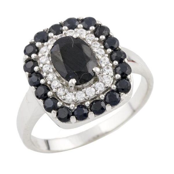 

Серебряное кольцо GS с натуральным сапфиром 1.1ct (0468877) 18.5 размер