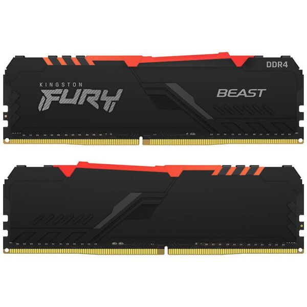 

Модуль памяти DDR4 2x16GB/2666 Kingston Fury Beast RGB (KF426C16BB1AK2/32)