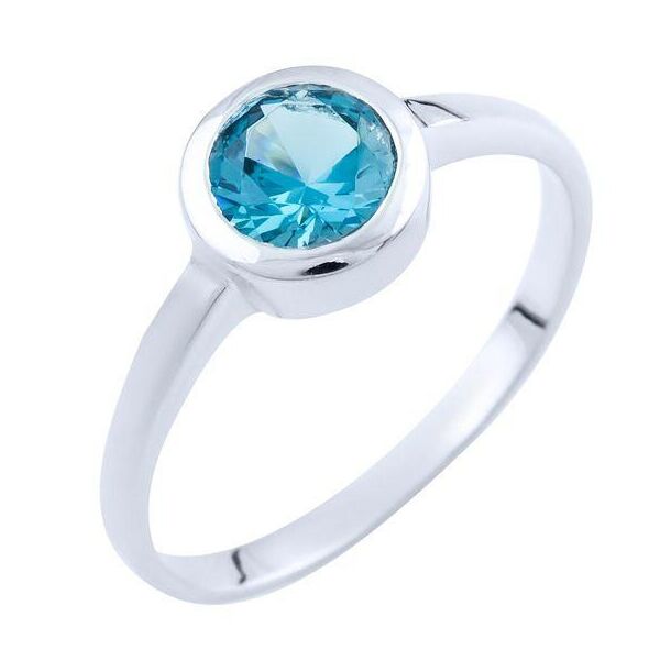 

Серебряное кольцо GS с натуральным топазом (1739976) 18 размер