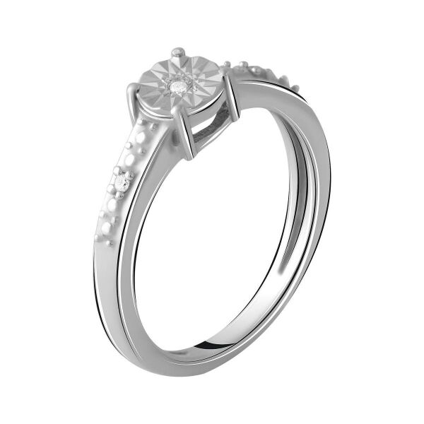 

Серебряное кольцо GS с натуральными бриллиантом 0.027ct (2048565) 17 размер