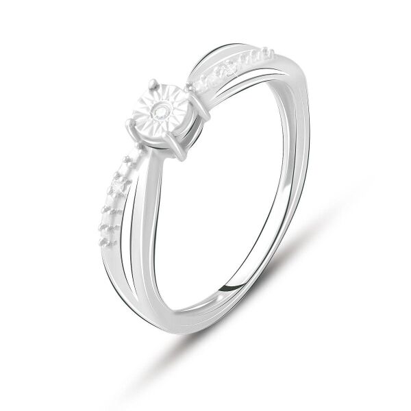 

Серебряное кольцо GS с натуральными бриллиантом 0.03ct (2074670) 17.5 размер
