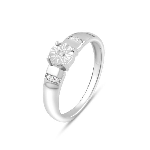 

Серебряное кольцо GS с натуральными бриллиантом 0.03ct (2075608) 18.5 размер