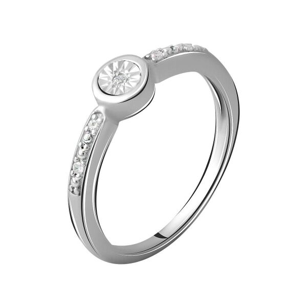 

Серебряное кольцо GS с натуральными бриллиантом 0.05ct (2064244) 17 размер