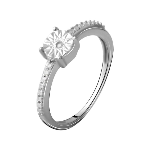 

Серебряное кольцо GS с натуральными бриллиантом 0.05ct (2064312) 17 размер
