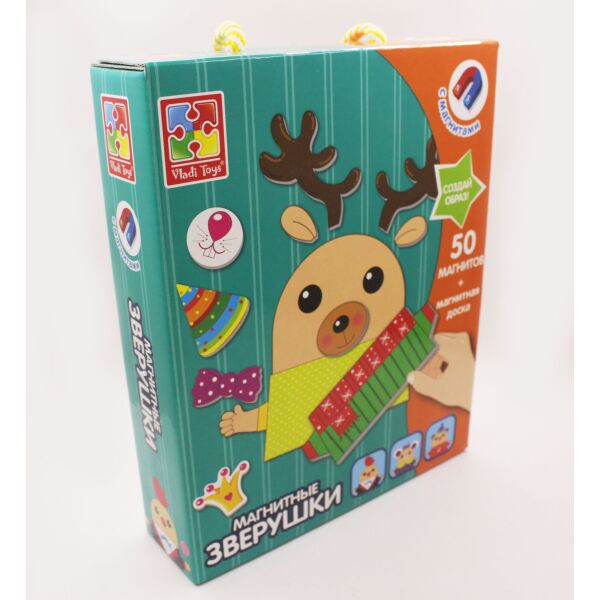 

Игра на магнитах Vladi Toys Зверушки 50 магнитов (082035)