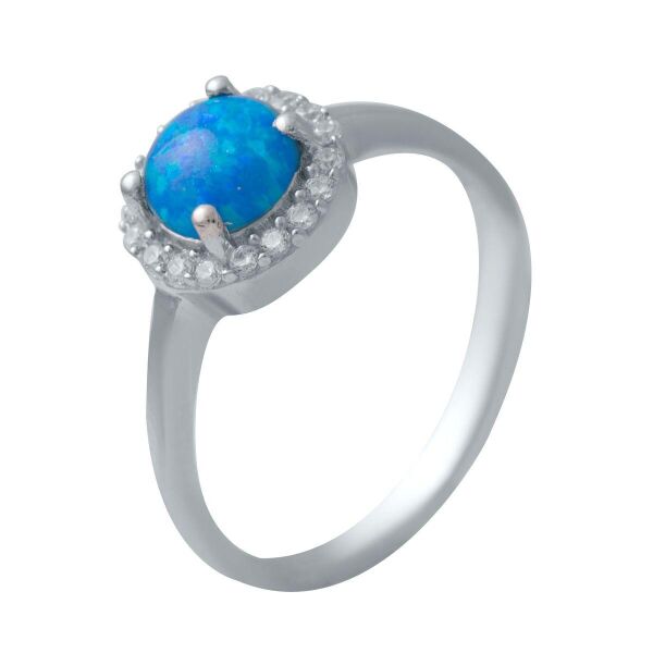 

Серебряное кольцо GS с опалом (2034599) 18 размер