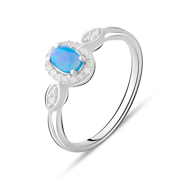 

Серебряное кольцо GS с опалом 0.17ct (2075127) 18 размер