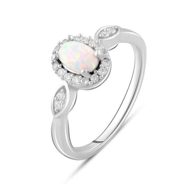 

Серебряное кольцо GS с опалом 0.17ct (2085614) 16.5 размер
