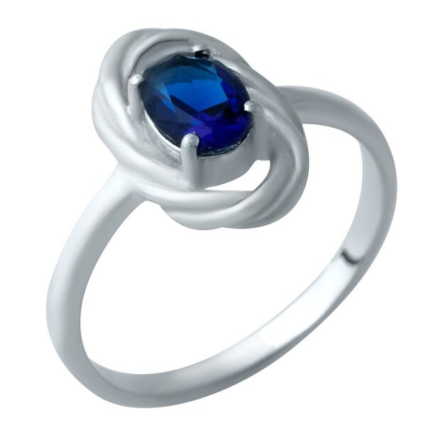 

Серебряное кольцо GS с сапфиром nano (1932728) 17 размер