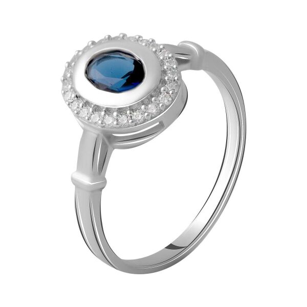 

Серебряное кольцо GS с сапфиром nano 0.868ct (1509852) 17 размер