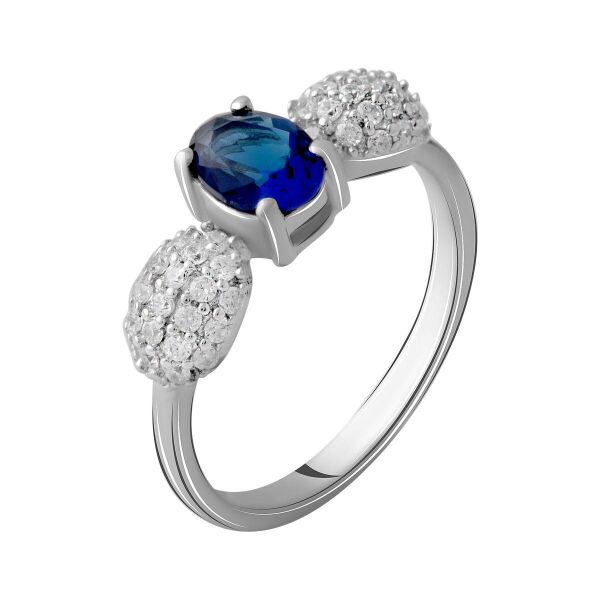 

Серебряное кольцо GS с сапфиром nano 1.228ct (2059325) 17 размер