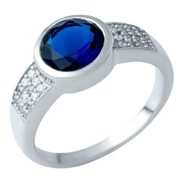 

Серебряное кольцо GS с сапфиром nano 1.702ct (1937815) 17 размер