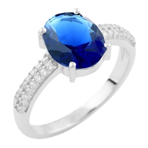 

Серебряное кольцо GS с сапфиром nano 2.527ct (1633502) 18 размер