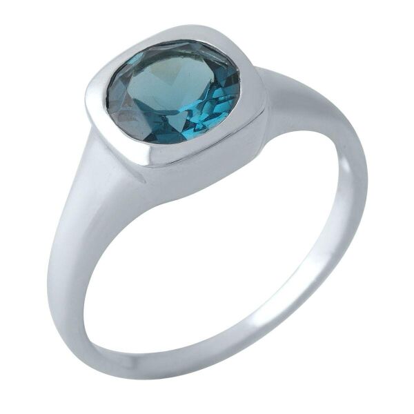 

Серебряное кольцо GS с топазом Лондон Блю 1.575ct (1970539) 17 размер