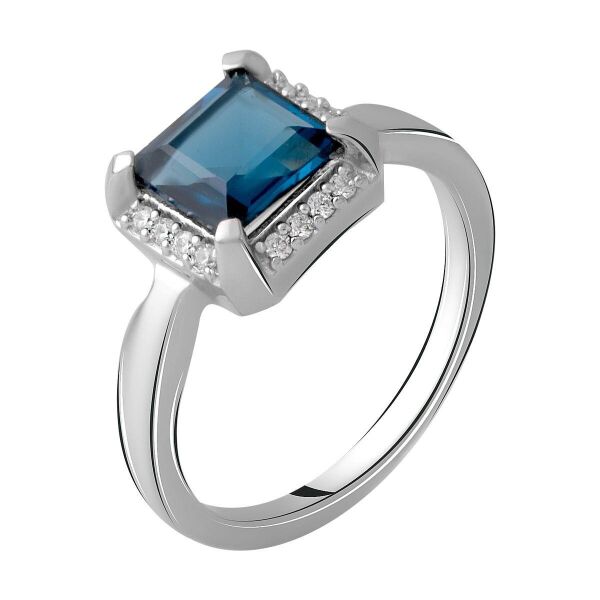 

Серебряное кольцо GS с топазом Лондон Блю 1.603ct (2062264) 18 размер