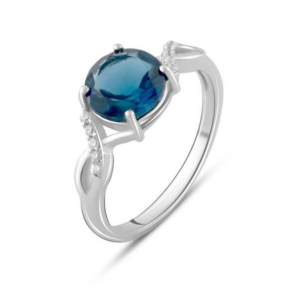 

Серебряное кольцо GS с топазом Лондон Блю 1.625ct (2012375) 17.5 размер