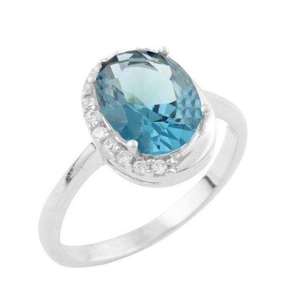 

Серебряное кольцо GS с топазом Лондон Блю 2.158ct (1634417) 18.5 размер