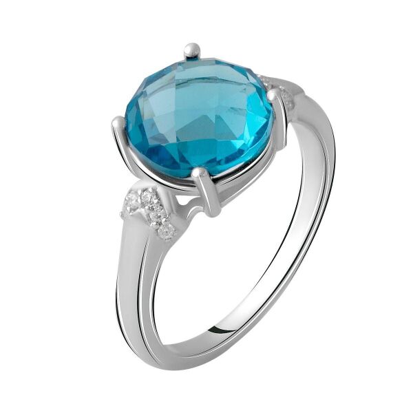 

Серебряное кольцо GS с топазом Лондон Блю 2.875ct (2062561) 16.5 размер