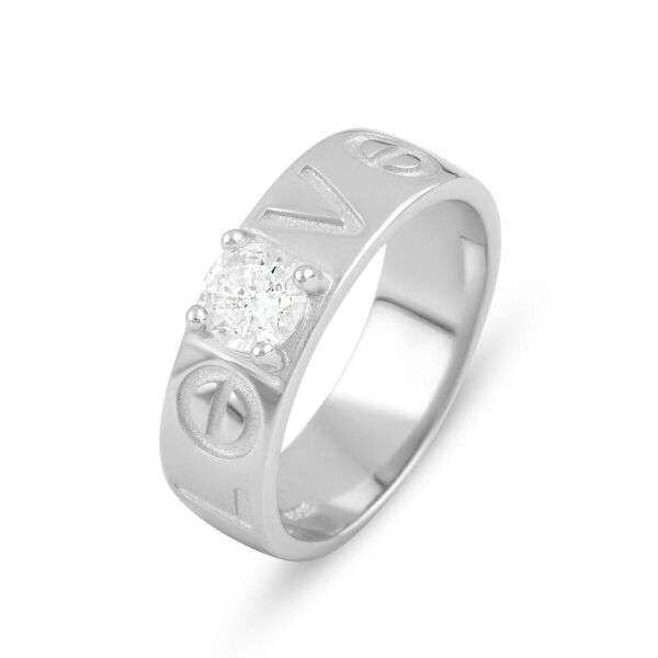 

Серебряное кольцо GS с фианитами (2079033) 18 размер