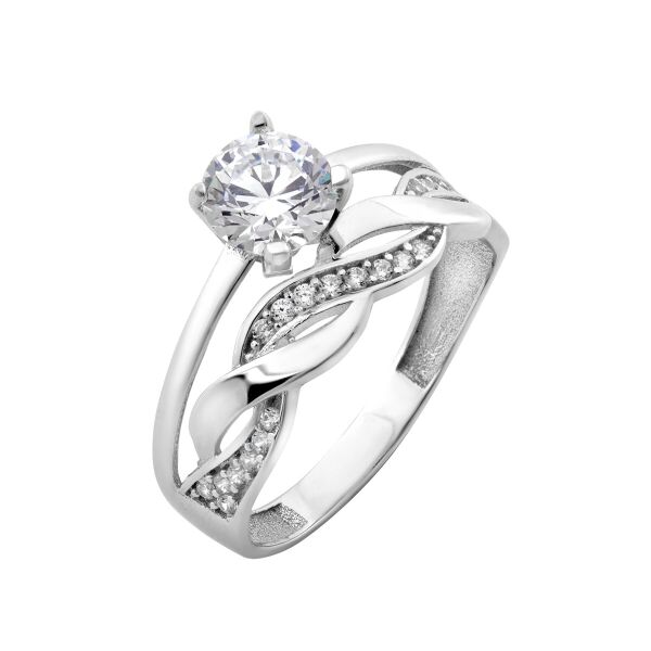 

Серебряное кольцо двойное