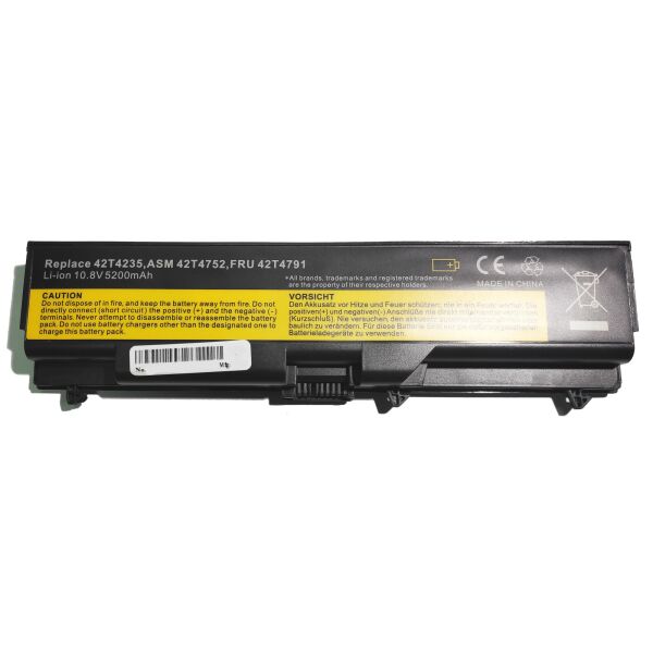 

Аккумулятор для ноутбука Lenovo 5200мАч 10,8В-11,1В 42t4235, 42t4708, 42t4733, 42t4751, 42t4752, 42t4753, 42t4755, 42t4791, Lenovo L430, Lenovo L530, Lenovo T430, Lenovo T530