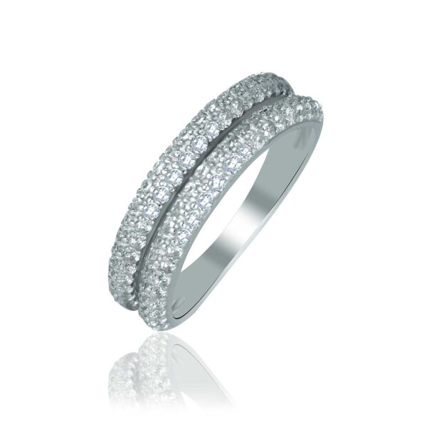 

Серебряное кольцо женское с фианитами 1020-1p-cz