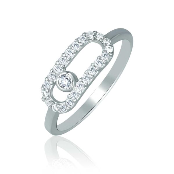 

Серебряное кольцо женское с фианитами 1617-1p-cz