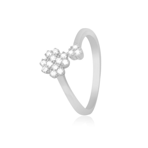 

Серебряное кольцо на фалангу с фианитом в стиле "Chanel" К2Ф/253