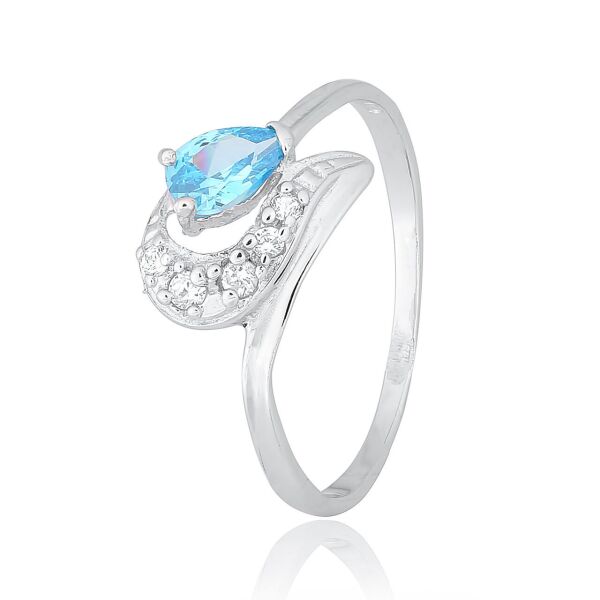 Серебряное кольцо с фианитом К2ФТ1/170 - 18