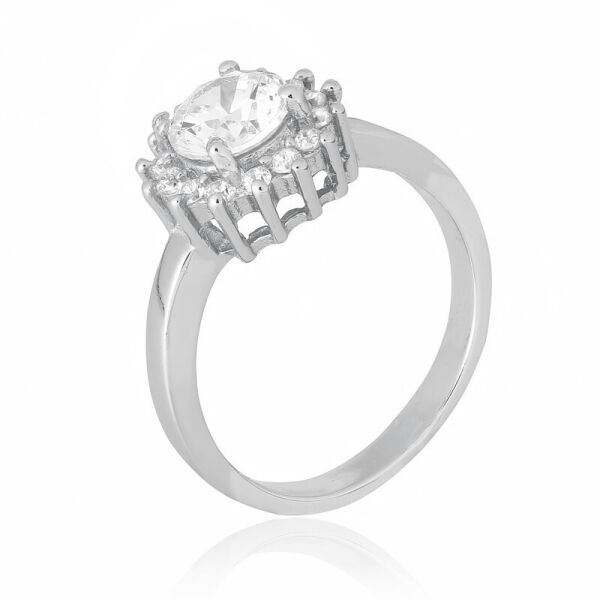 

Серебряное кольцо с фианитом КК2Ф/375 - 15,5