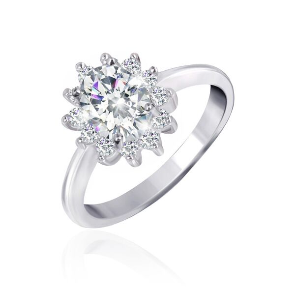 

Серебряное кольцо с фианитом КК2Ф/397 - 18,5