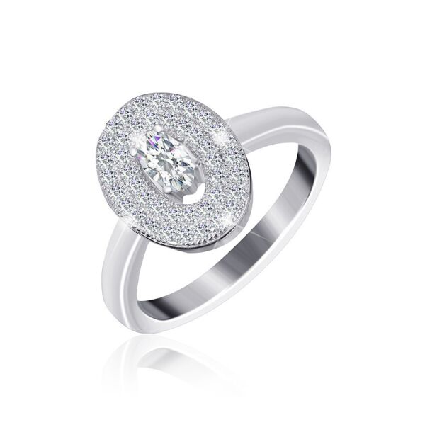 

Серебряное кольцо с фианитом КК2Ф/433 - 18,5