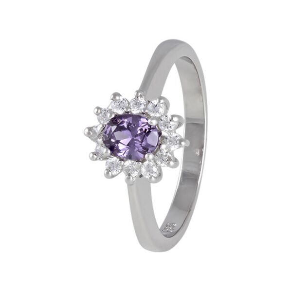

Серебряное кольцо с фианитом КК2ФА/375 - 18